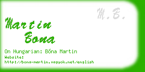 martin bona business card